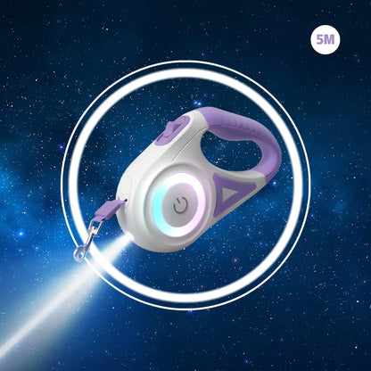 GlowPaw LED FlexiLeash – Light-Up Retractable Leash for Pets of All Sizes